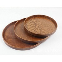 Food Tray Wooden Round Tray Serving Tray Wood Plate