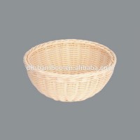 Eco-friendly plastic woven storage round basket for sale