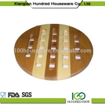 China Supplier Manufacture Handmade Bamboo Round Coaster Set