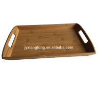 Rectangle Bamboo Serving Tray With Handles