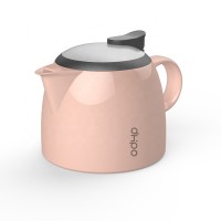 New design lead and cadmium-free pot teapot ceramic with infuser and stainless steel lid