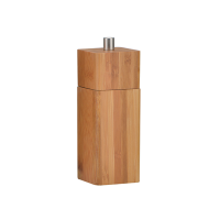 Square Bamboo Salt and Pepper Mill with Ceramic Grinder