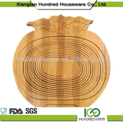 Biodegradable Cheap Price Custom bamboo folding basket for fruit