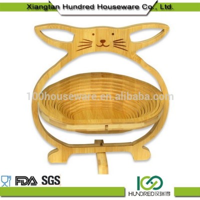 Delicate Wholesale wood foldable fruit basket