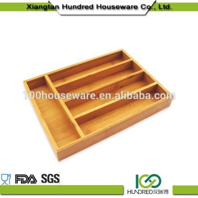 Wholesale Good Prices Hot Sell Bamboo Cutlery Box and Flatware Tray