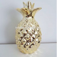 Wholesale Ceramic gold pineapple ornaments fruit sculpture supplier