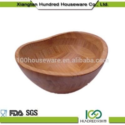 Healthy Low Price oval wooden salad bowl