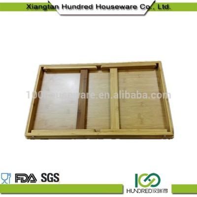 Food-Safety Newly bamboo bed serving tray with legs