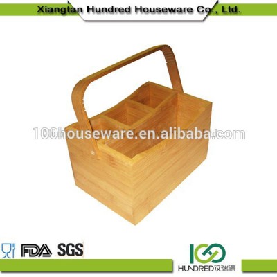 High quality Factory new design wholesale Bamboo Cutlery Caddy